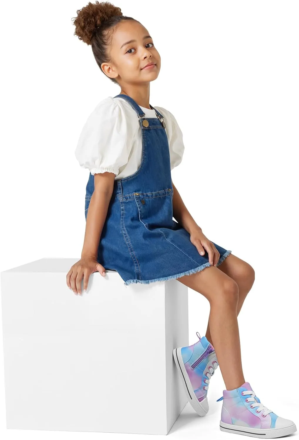 K KomForme Kids Sneakers for Boys and Girls Toddler Canvas High Top Walking Causal Shoes with Zipper
