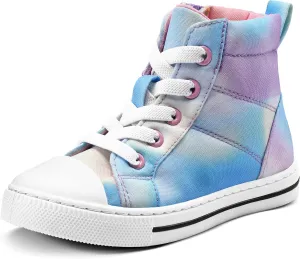 K KomForme Kids Sneakers for Boys and Girls Toddler Canvas High Top Walking Causal Shoes with Zipper