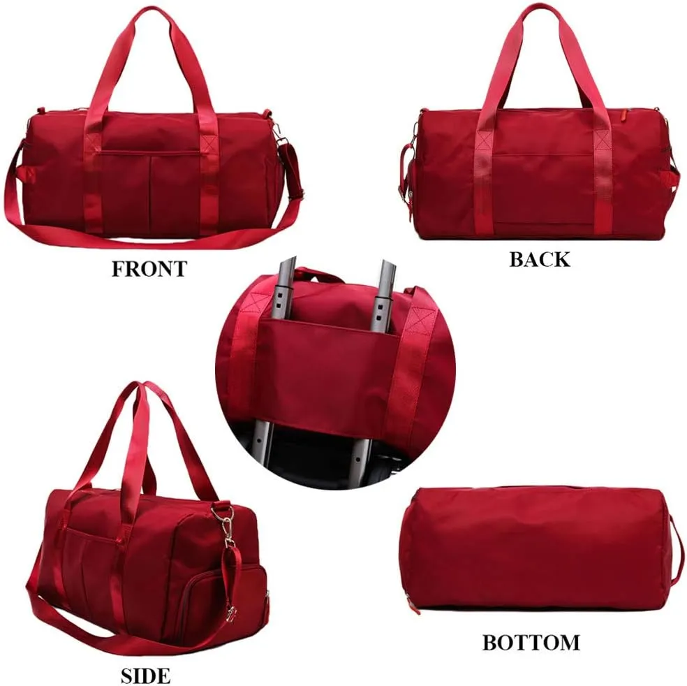 KARRESLY Sports Gym Bag for Women or Men Travel Duffel Bag with Wet Pocket and Shoes Compartment for Training Swim Yoga(ArmyGreen)