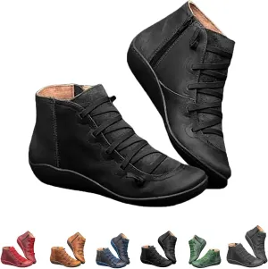 Keilani Women's Vintage Ankle Boots, Keilani Boots, Libiyi Vintage Ankle Boots, Slip on Arch Support Fashion Braided