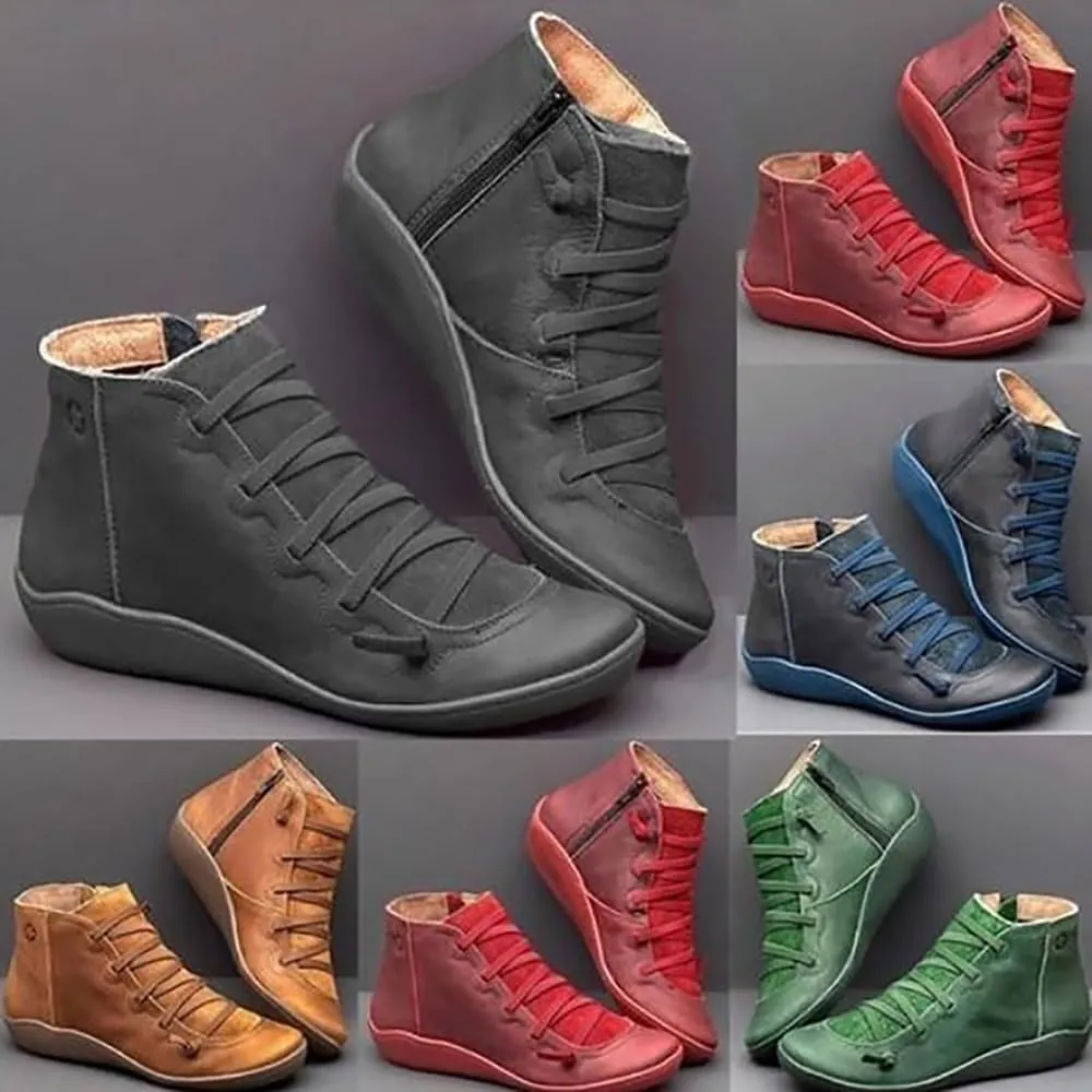 Keilani Women's Vintage Ankle Boots - Strappy, Libiyi Design