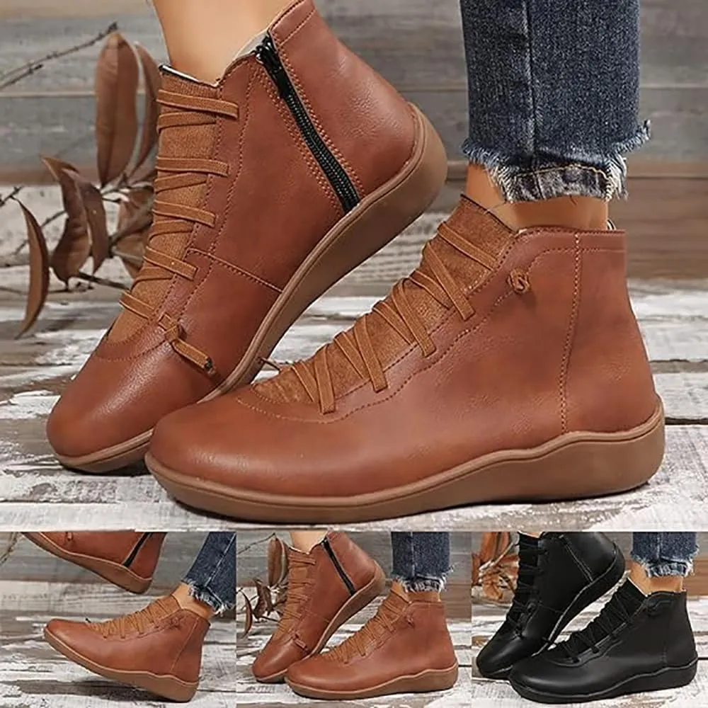 Keilani Women's Vintage Ankle Boots - Strappy, Libiyi Design