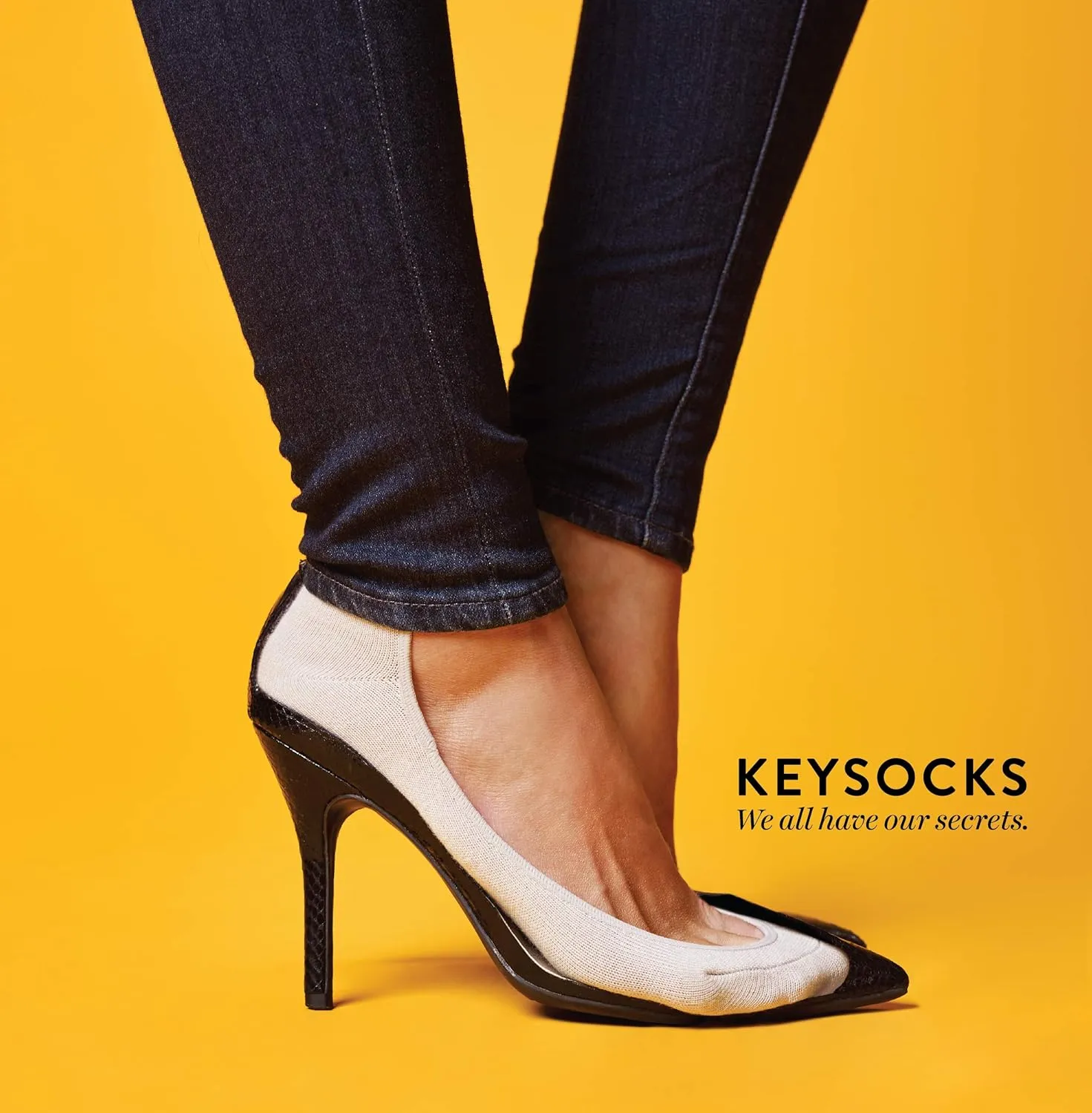 KEYSOCKS Knee High Socks for Women, Classic Light, No Show