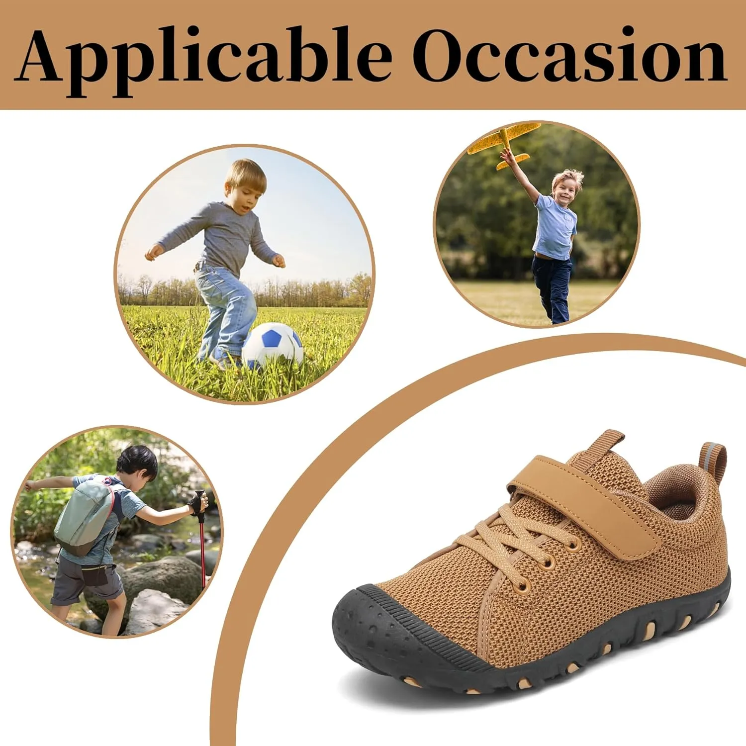 Kids Barefoot Shoes Anti-Collision Girls Boys Sneakers Slip on Running Hiking Tennis Shoes for Toddler/Little/Big Kid