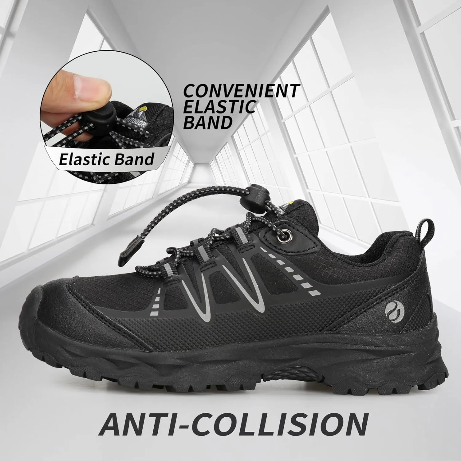 Kids Boys Running Shoes Waterproof Non-Slip Breathable Low-Top Outdoor Hiking Walking Sneakers (Little/Big Kids)