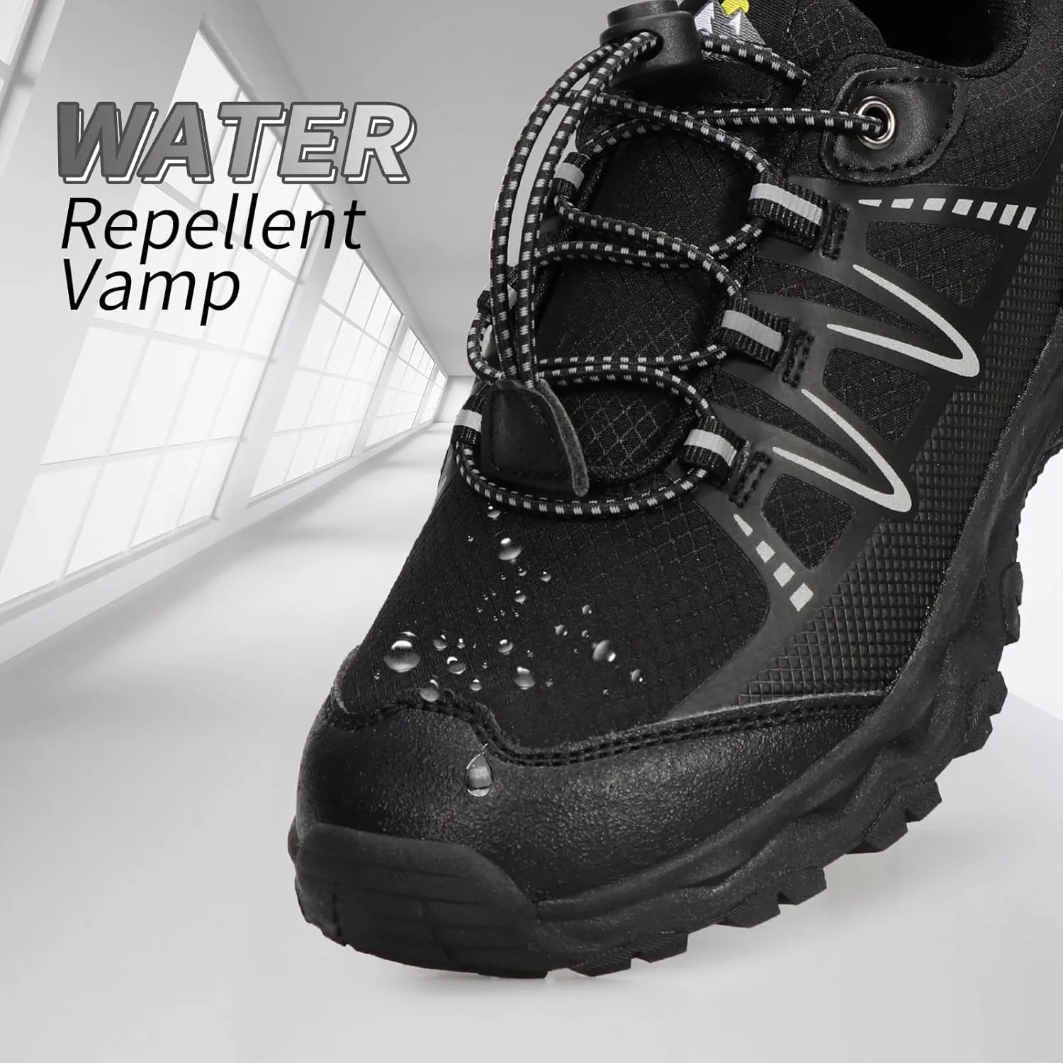 Kids Boys Running Shoes Waterproof Non-Slip Breathable Low-Top Outdoor Hiking Walking Sneakers (Little/Big Kids)