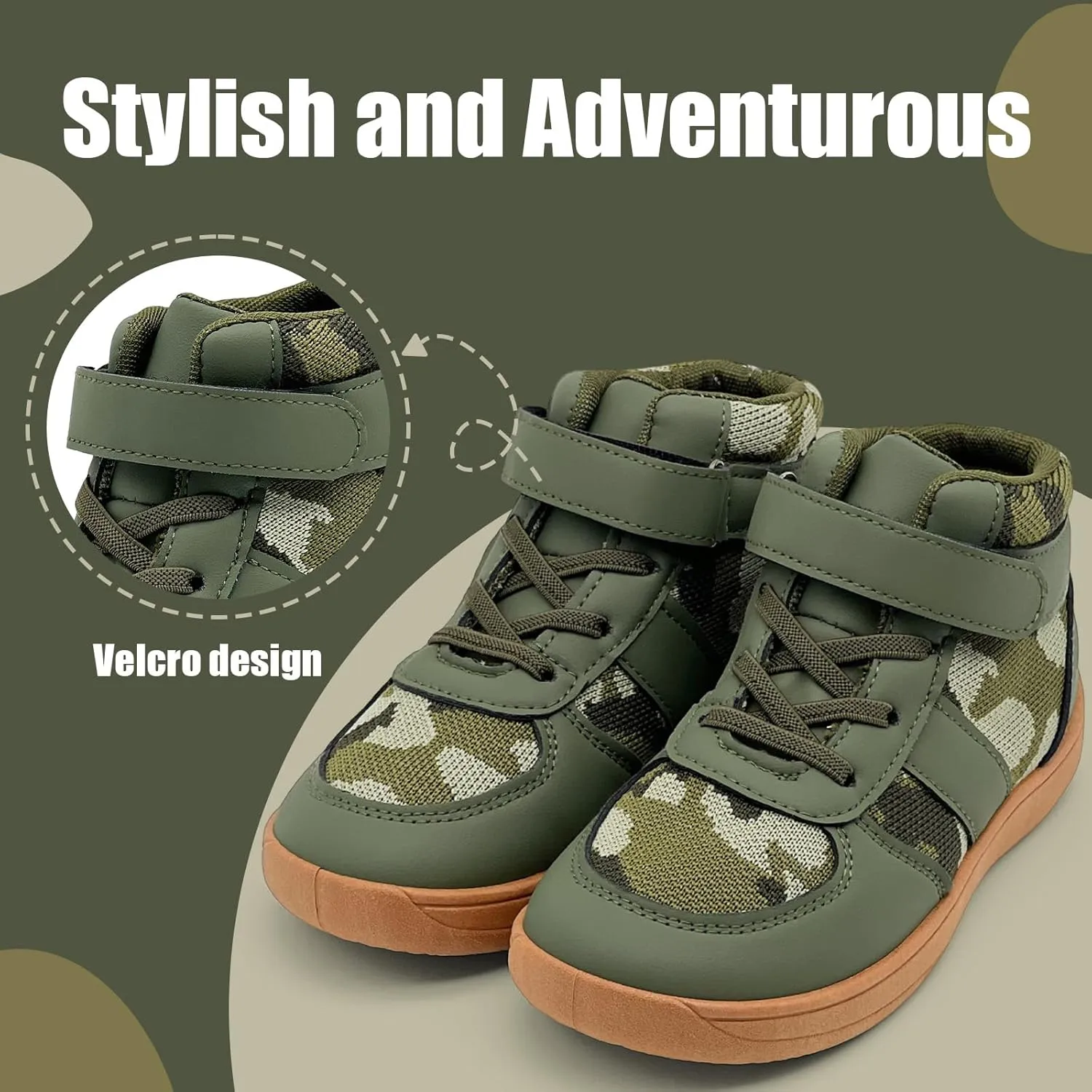 Kids High Top Barefoot Shoes Boys Girls Wrestling Shoes Anti-Skid Adventure Hiking Boots