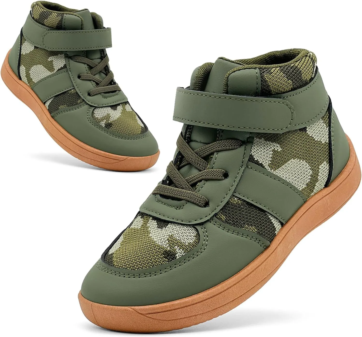 Kids High Top Barefoot Shoes Boys Girls Wrestling Shoes Anti-Skid Adventure Hiking Boots