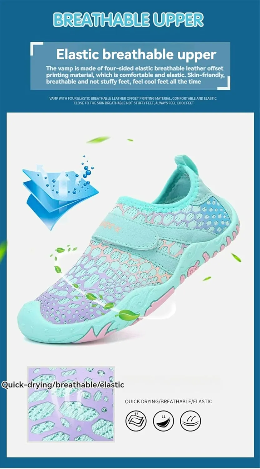 Kids Hike Barefoot Shoes Girls Boys Footwear Sneakers Barefoot Shoes Quick Dry Athletic Sports Hiking Shoes Healthy Non-Slip Breathable Trail Running Shoes