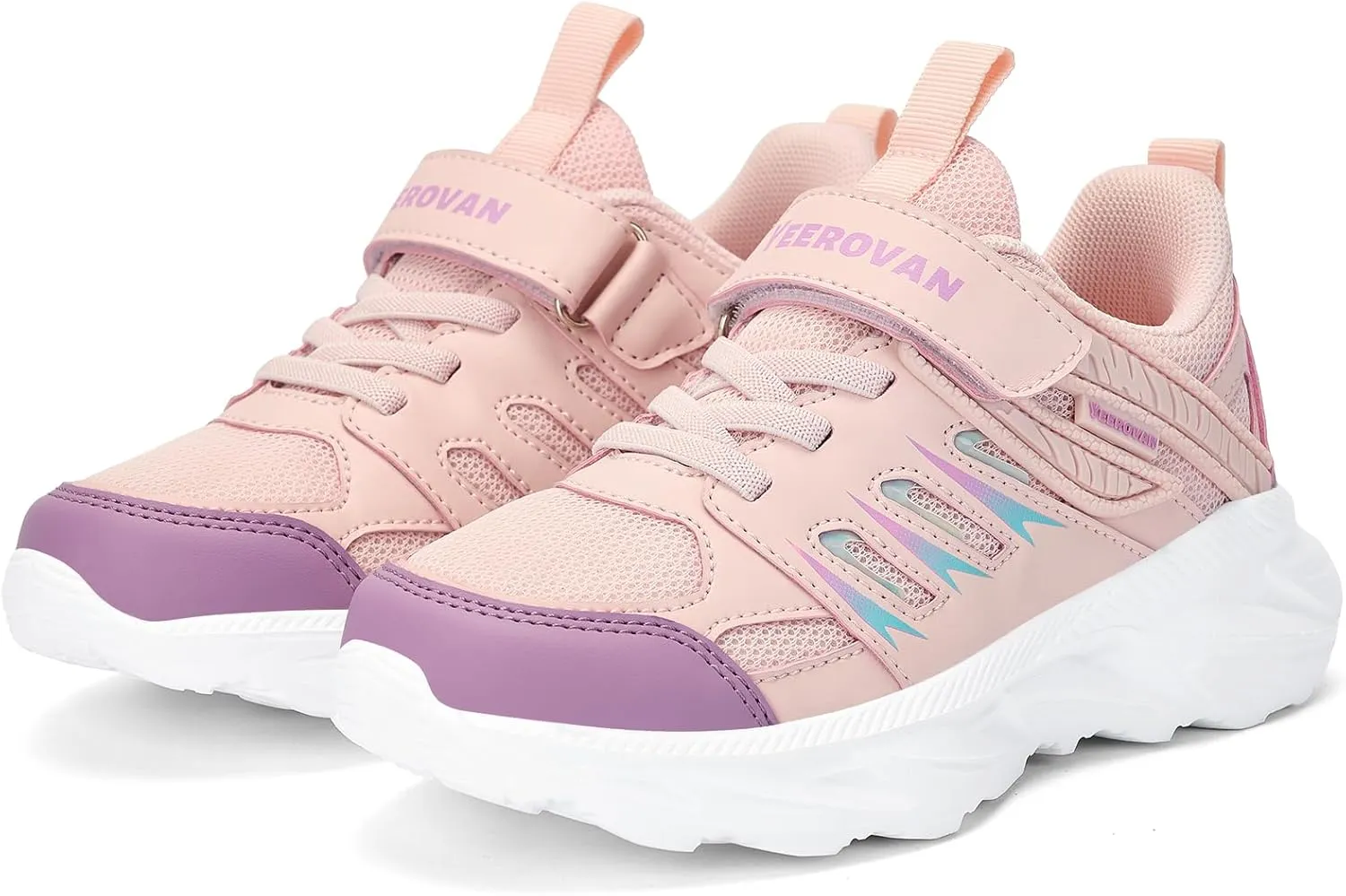 Kids Sneakers for Boys Girls Mesh Breathable Running Shoes Hook and Loop Lightweight Athletic Casual Shoes
