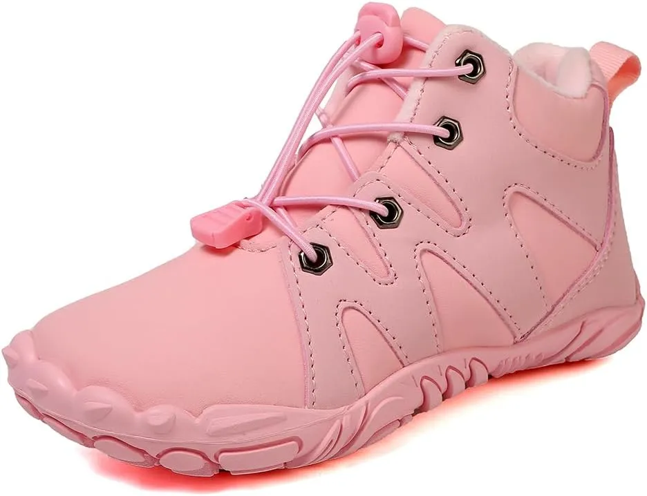 Kids Waterproof Barefoot Shoes for Boys Girls, Autumn and Winter Warm Quick Dry Shoe Toddler Slip on Wide Toe Box Hiking