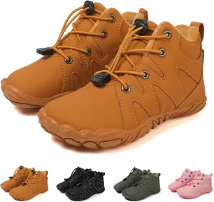 Kids Waterproof Barefoot Shoes for Boys Girls, Autumn and Winter Warm Quick Dry Shoe Toddler Slip on Wide Toe Box Hiking