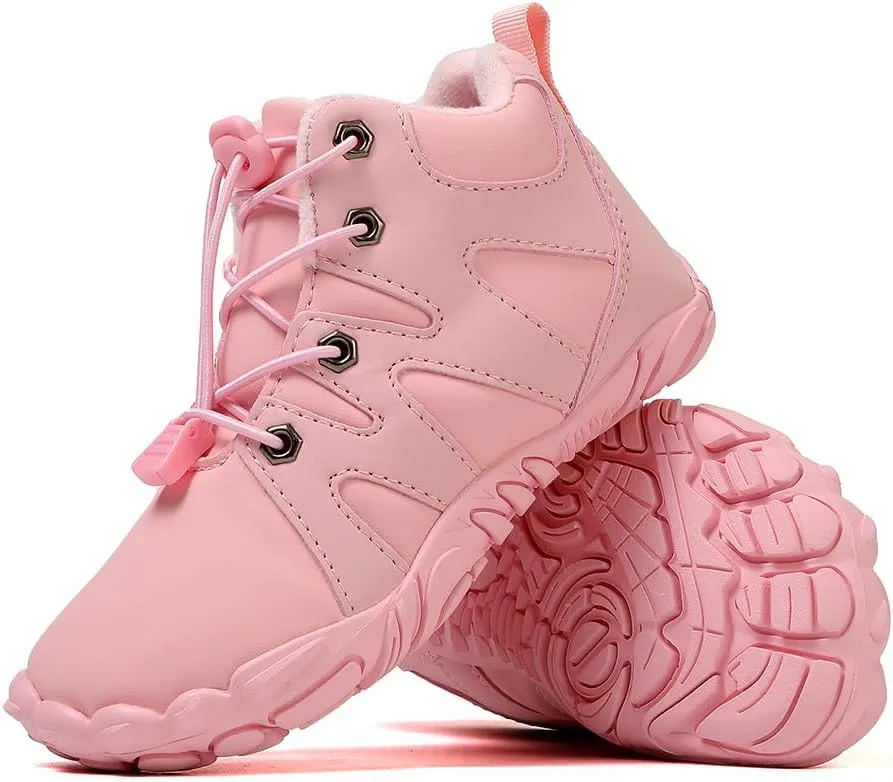 Kids Waterproof Barefoot Shoes for Boys Girls, Autumn and Winter Warm Quick Dry Shoe Toddler Slip on Wide Toe Box Hiking