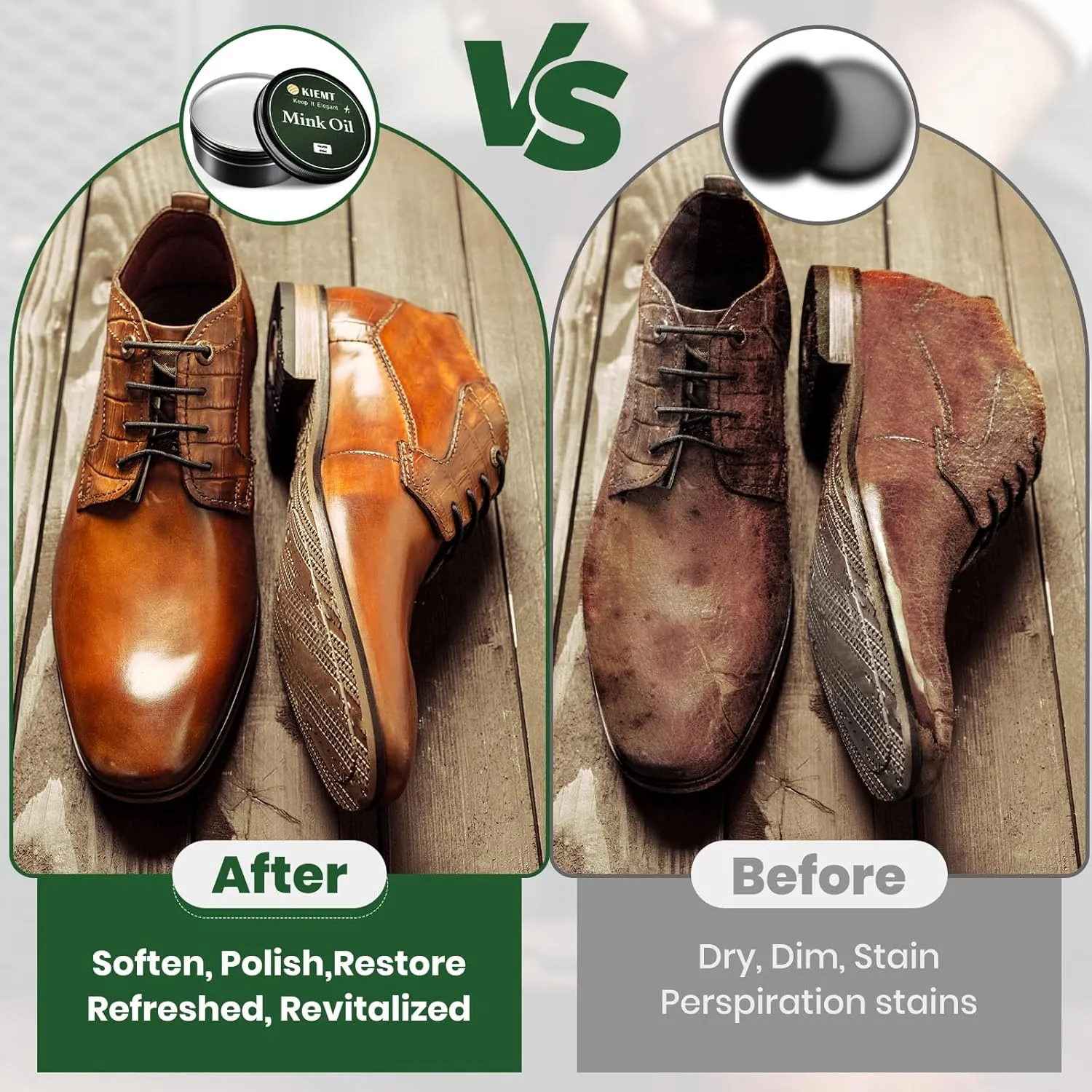 KIEMT Mink Oil for Leather Boots,Leather Cleaner and Conditioner