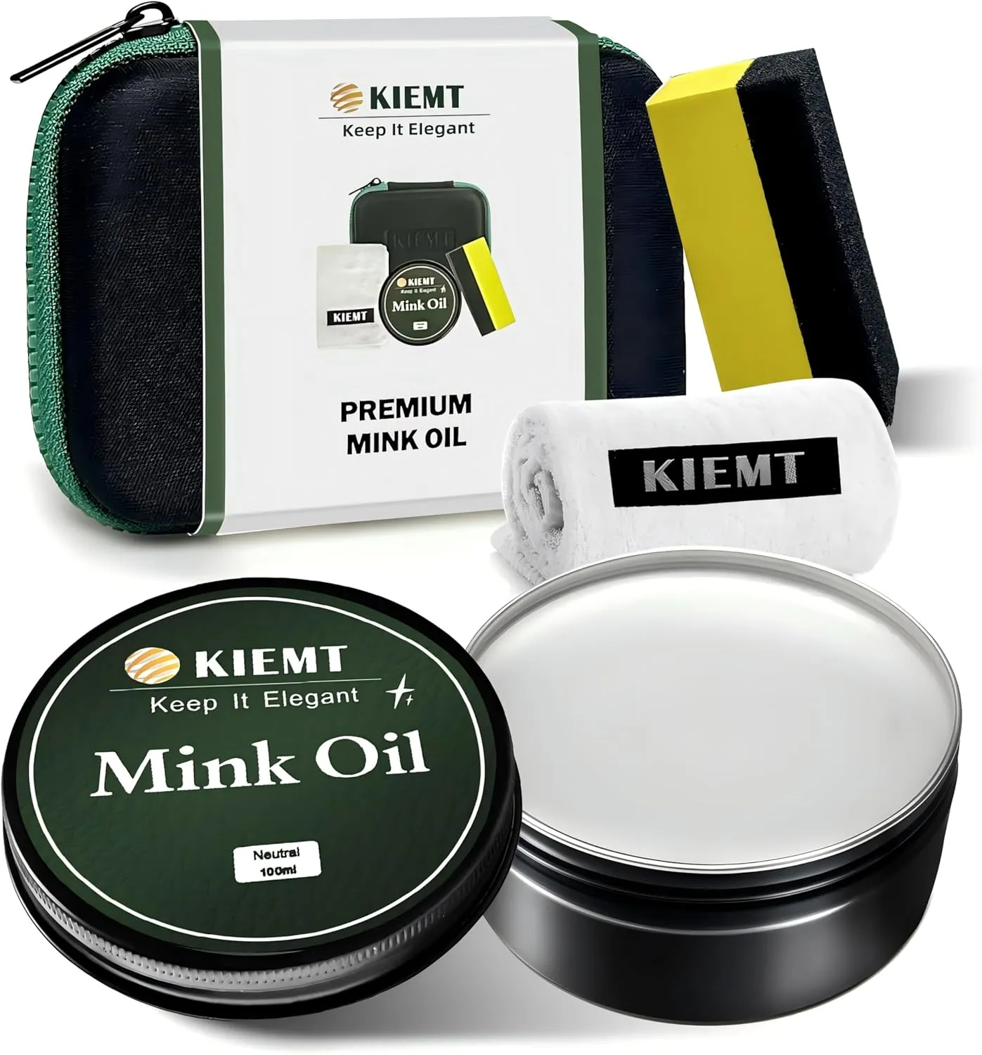 KIEMT Mink Oil for Leather Boots,Leather Cleaner and Conditioner