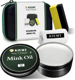 KIEMT Mink Oil for Leather Boots,Leather Cleaner and Conditioner