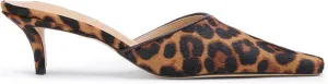 KOKOMOMO Women's Kitten Heels Mules Closed Square Toe Pumps Small Heel Backless Slip On Slide Sandals Slingback Dress Shoes