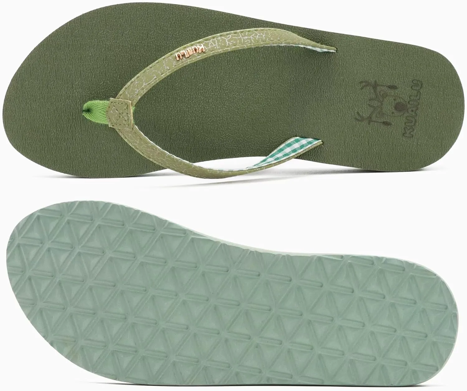 KuaiLu Womens Arch Support Flip Flops Comfortable Yoga Mat Slip on Summer Beach Walking Thong Cushion Sandals