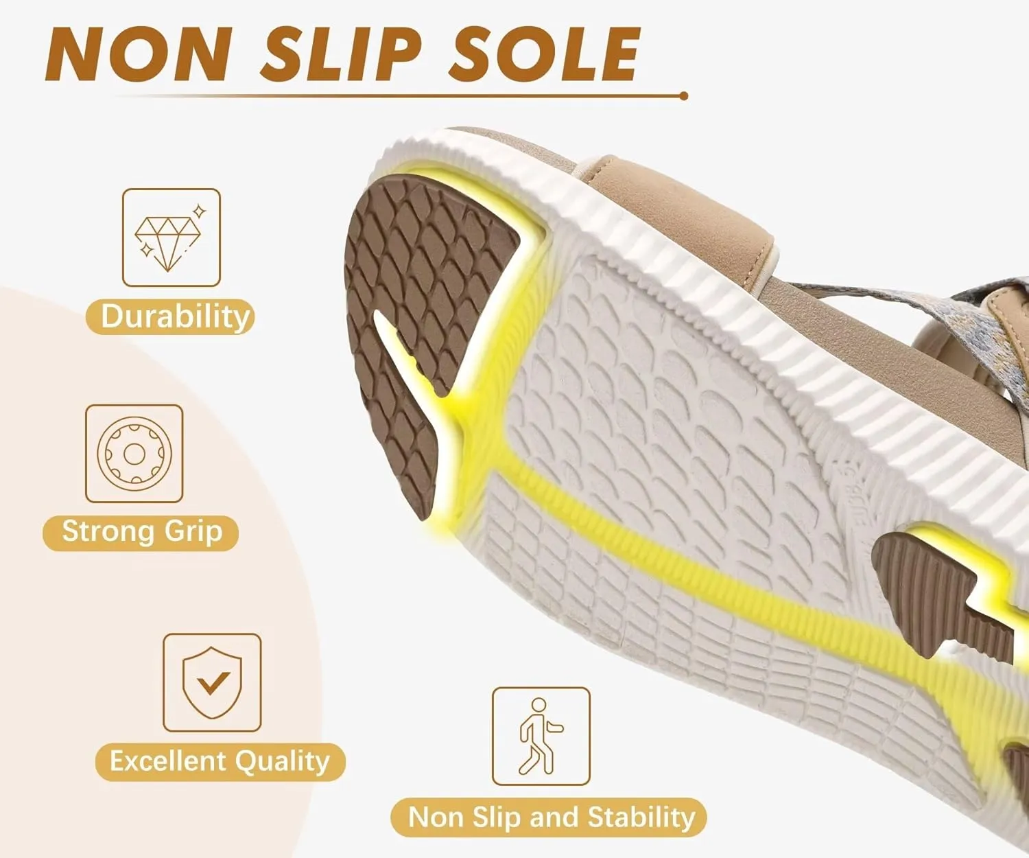 KuaiLu Womens Orthopedic Walking Sandals Recovery Sport Outdoor Hiking Water Sandles Thick Athletic Cushion Adjustable Leather Strap Sandals with Comfortable Plantar Fasciitis Arch Support
