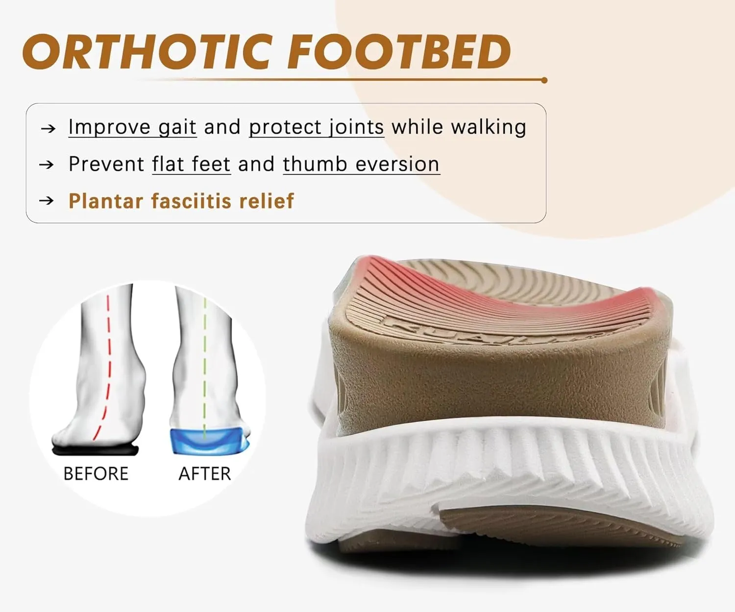 KuaiLu Womens Orthopedic Walking Sandals Recovery Sport Outdoor Hiking Water Sandles Thick Athletic Cushion Adjustable Leather Strap Sandals with Comfortable Plantar Fasciitis Arch Support