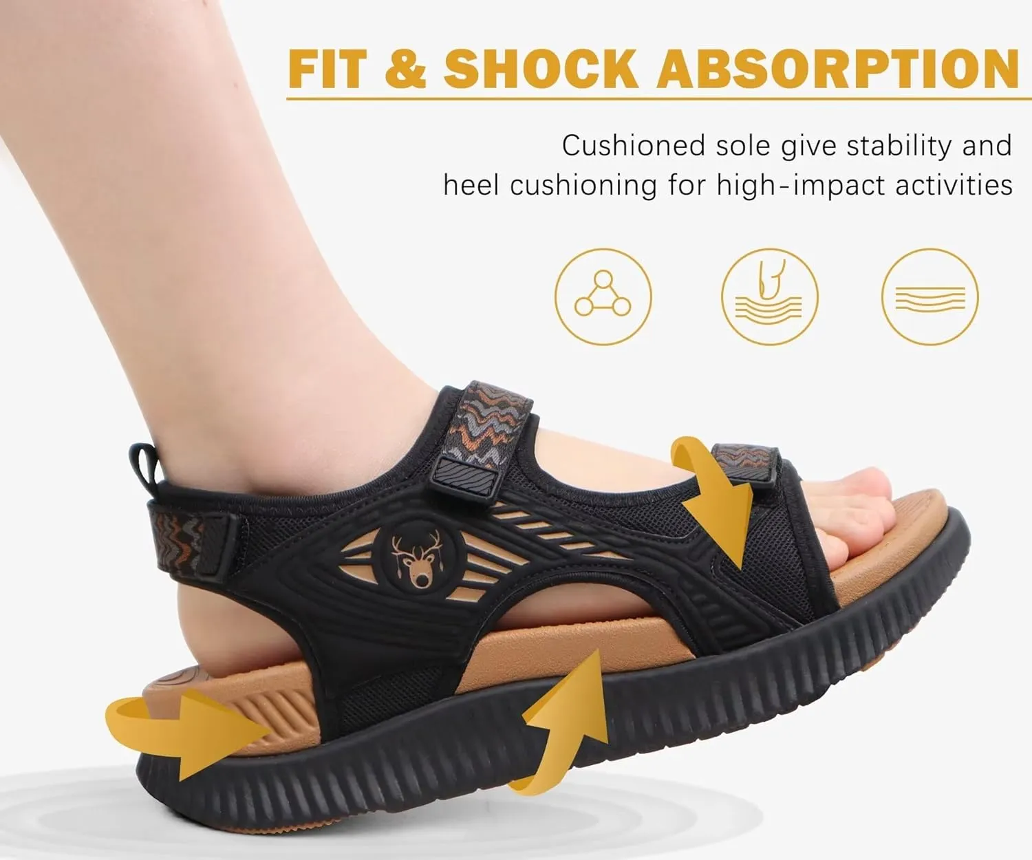 KuaiLu Womens Orthopedic Walking Sandals Recovery Sport Outdoor Hiking Water Sandles Thick Athletic Cushion Adjustable Strap Sandals with Comfortable Plantar Fasciitis Arch Support