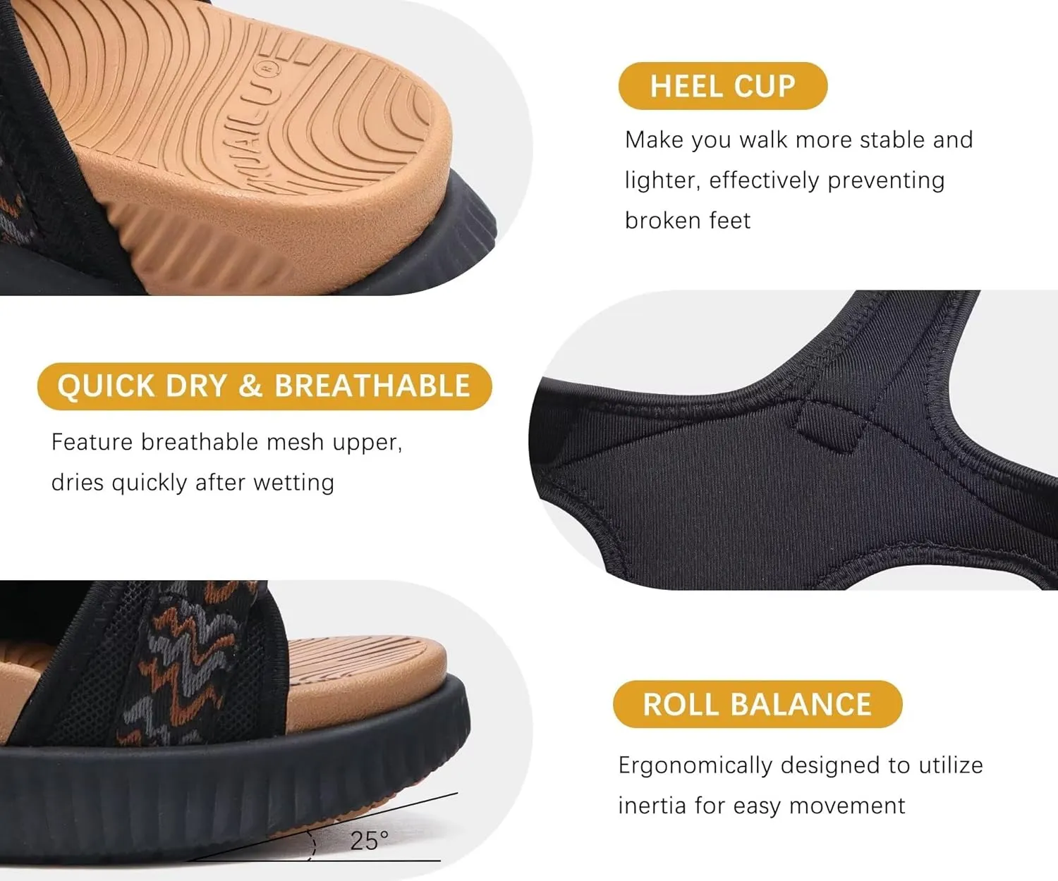 KuaiLu Womens Orthopedic Walking Sandals Recovery Sport Outdoor Hiking Water Sandles Thick Athletic Cushion Adjustable Strap Sandals with Comfortable Plantar Fasciitis Arch Support