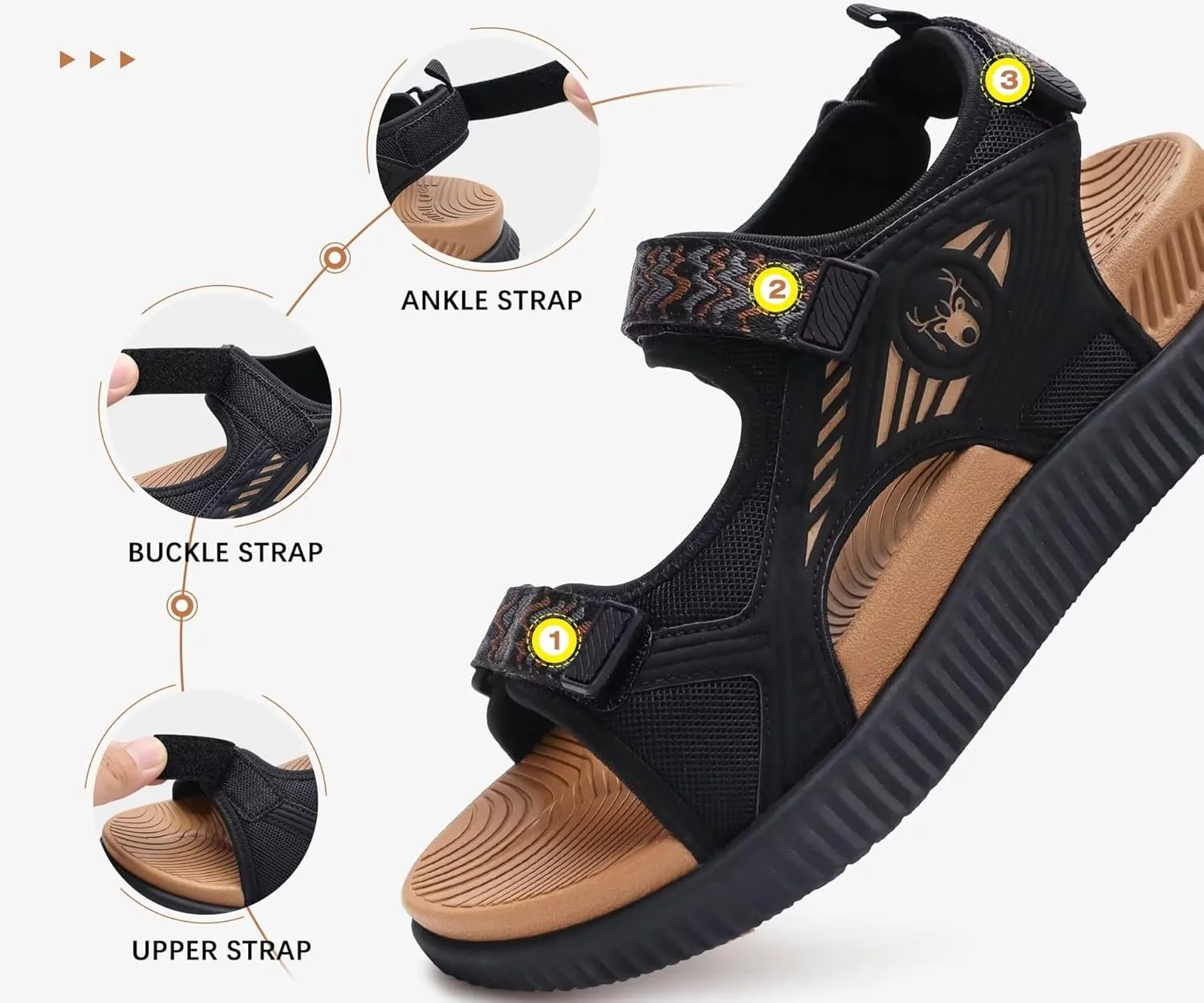 KuaiLu Womens Orthopedic Walking Sandals Recovery Sport Outdoor Hiking Water Sandles Thick Athletic Cushion Adjustable Strap Sandals with Comfortable Plantar Fasciitis Arch Support