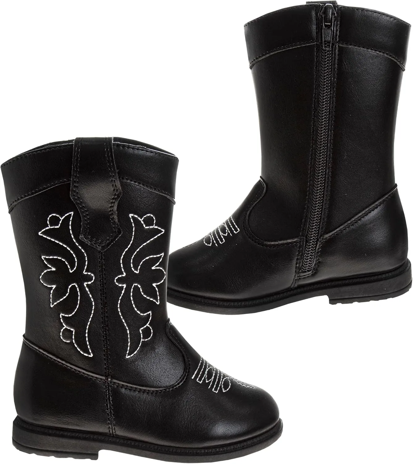 Laura Ashley Girls' Cowgirl Boots - Western Glitter Cowboy Boots (Toddler/Little Girl)