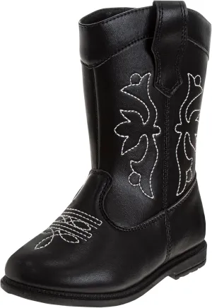 Laura Ashley Girls' Cowgirl Boots - Western Glitter Cowboy Boots (Toddler/Little Girl)