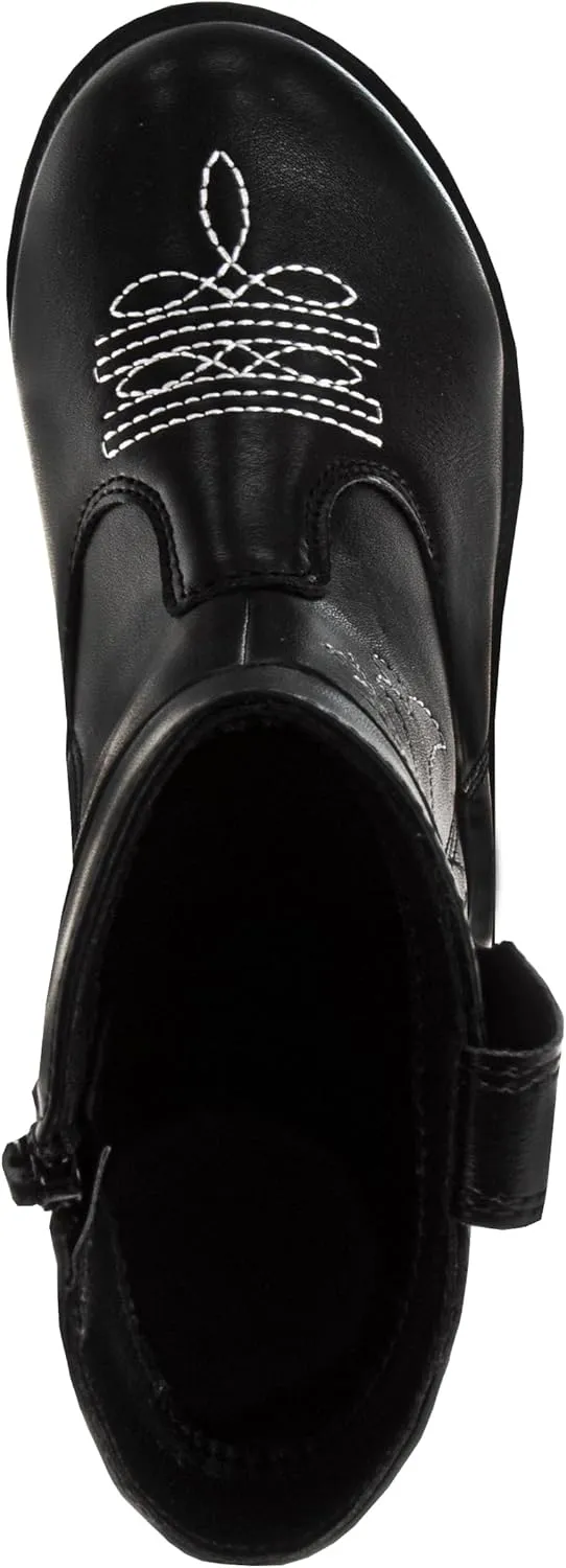Laura Ashley Girls' Cowgirl Boots - Western Glitter Cowboy Boots (Toddler/Little Girl)