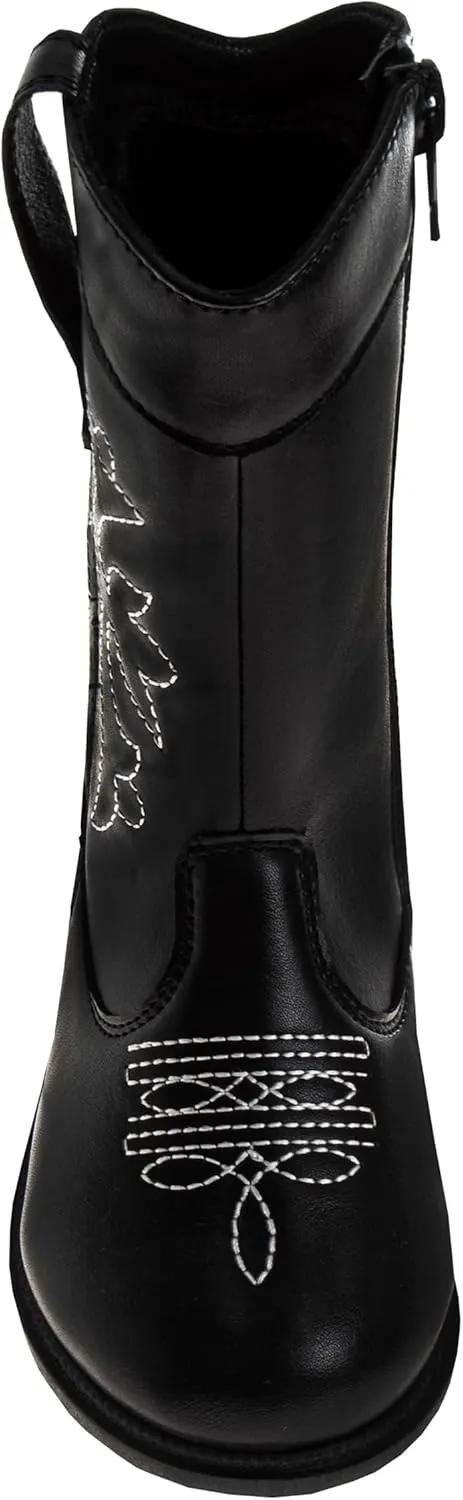 Laura Ashley Girls' Cowgirl Boots - Western Glitter Cowboy Boots (Toddler/Little Girl)