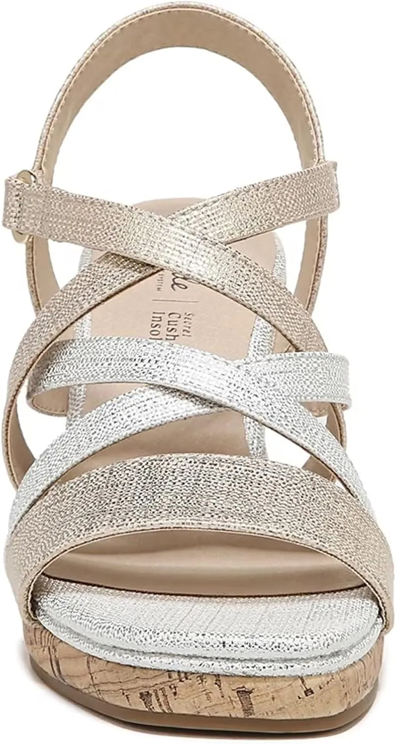 LifeStride Women's Indigo Strappy Wedge Sandal