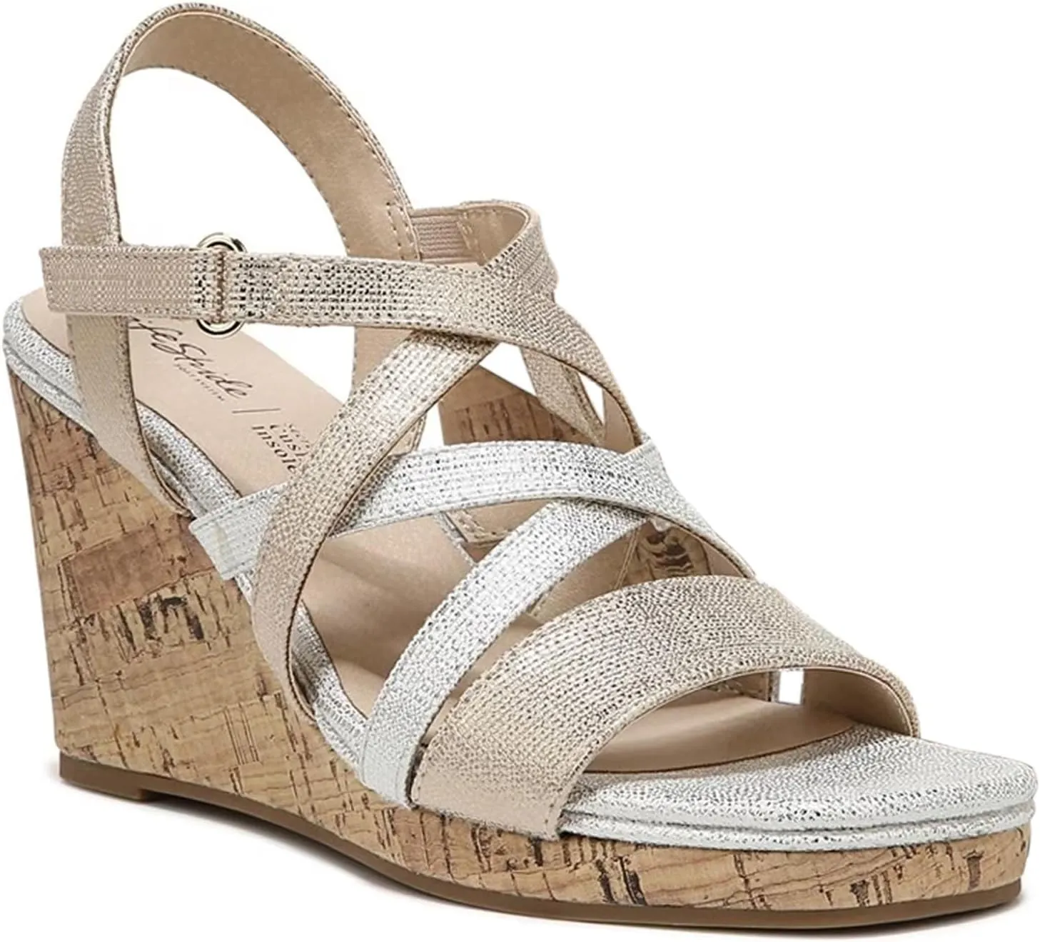 LifeStride Women's Indigo Strappy Wedge Sandal