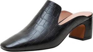 Linea Paolo - Giselle - Womens Croco Embossed Leather Mules