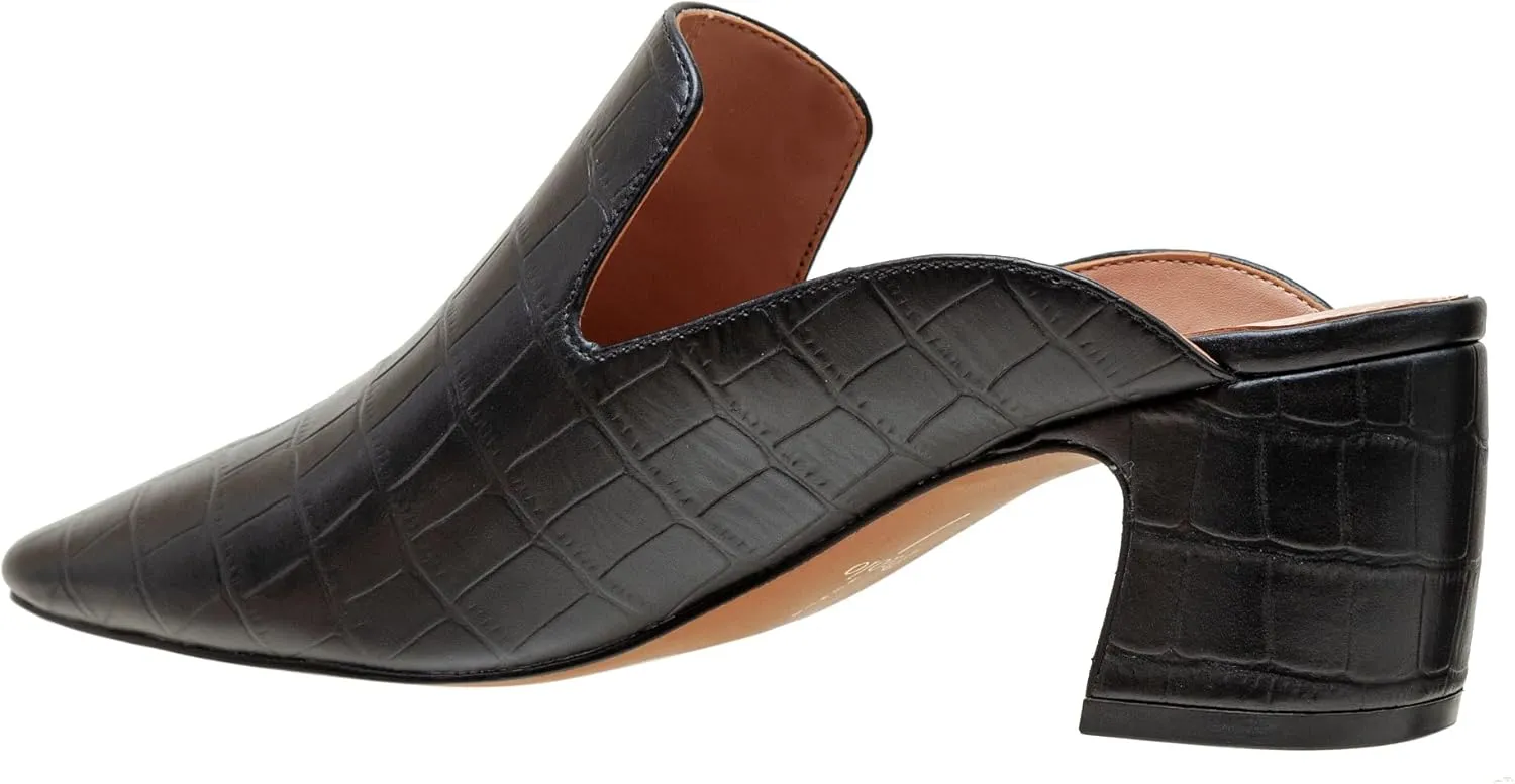 Linea Paolo - Giselle - Womens Croco Embossed Leather Mules