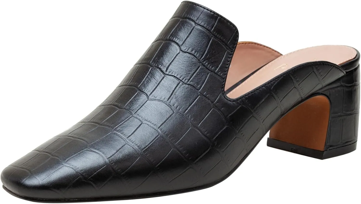 Linea Paolo - Giselle - Womens Croco Embossed Leather Mules