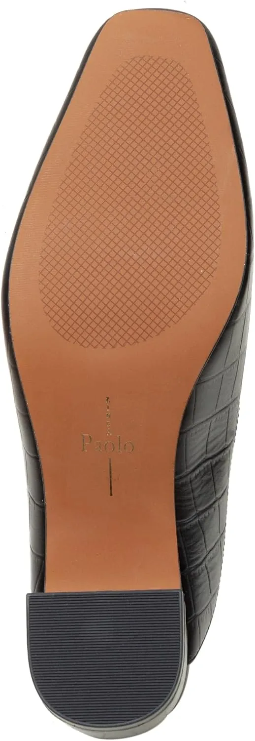 Linea Paolo - Giselle - Womens Croco Embossed Leather Mules