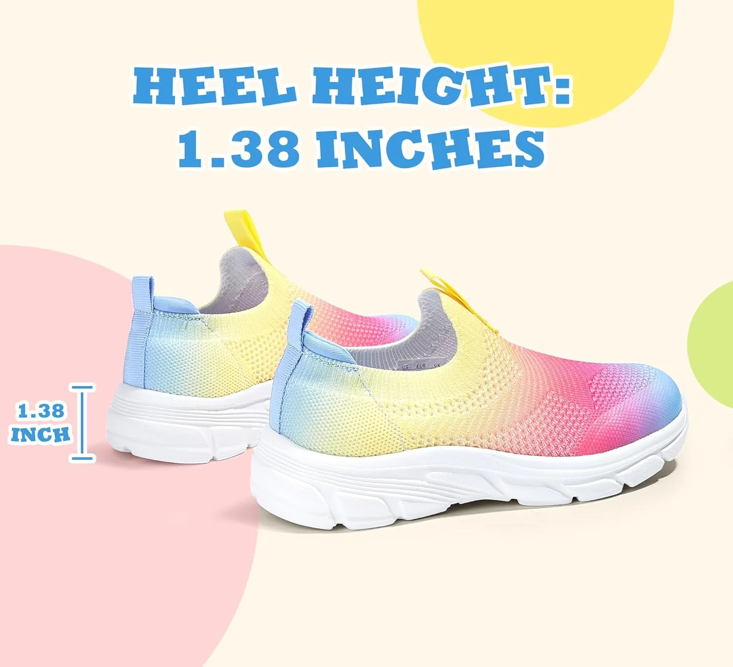 LUCKY STEP Boys Girls Slip On Sneakers Breathable Mesh Walking Shoes Lightweight Casual Running Athletic for Little Kids