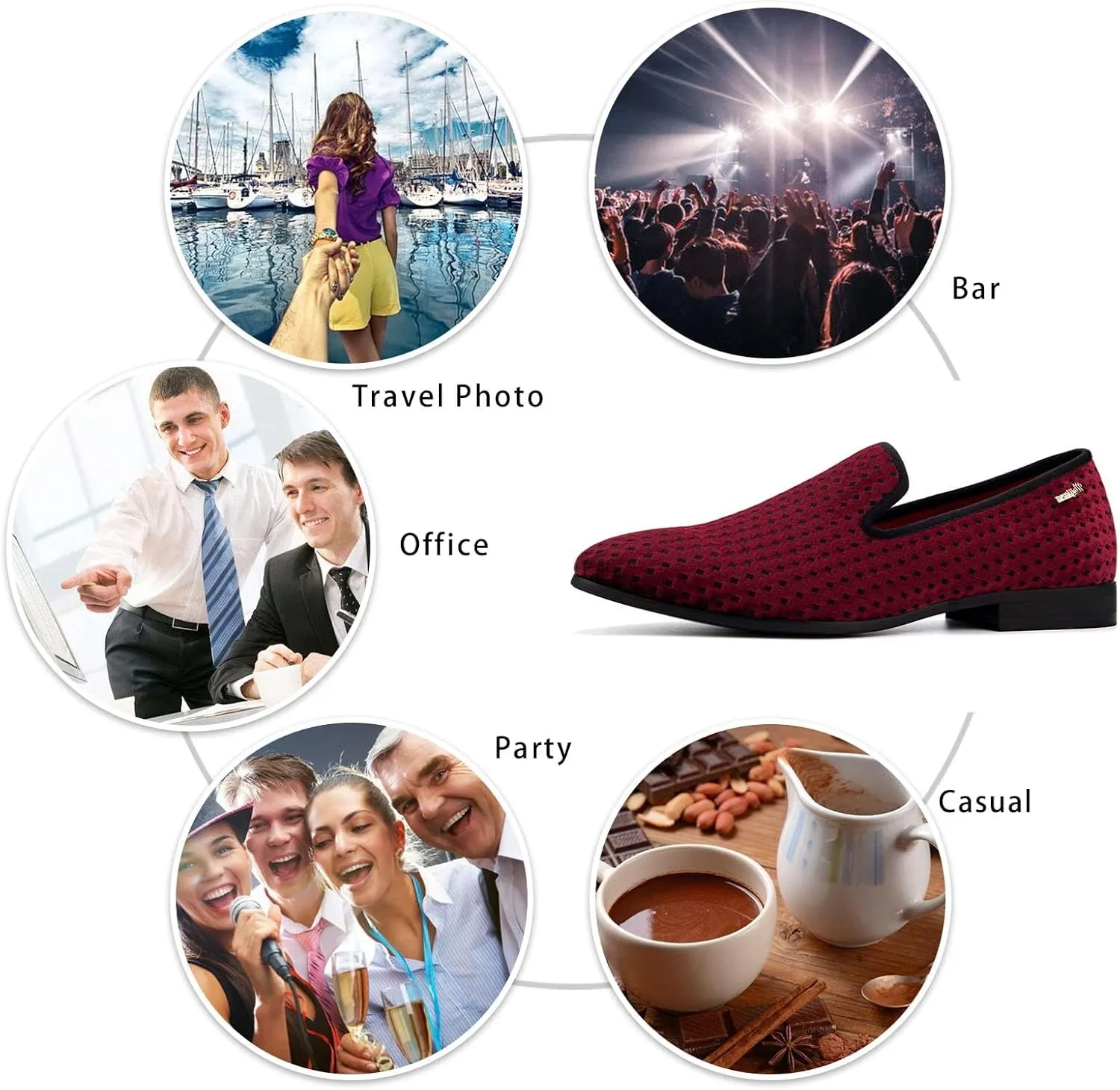 Meijiana Mens Loafers Wedding Dress Shoes Slip-On Loafers for Men Tuxedo Suit Shoes