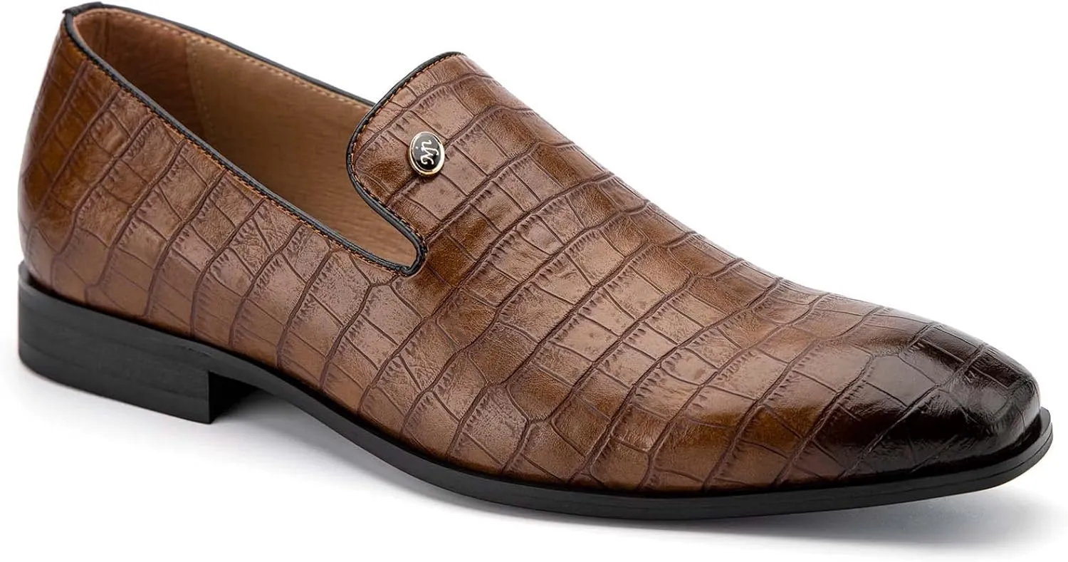 Meijiana Mens Loafers Wedding Dress Shoes Slip-On Loafers for Men Tuxedo Suit Shoes