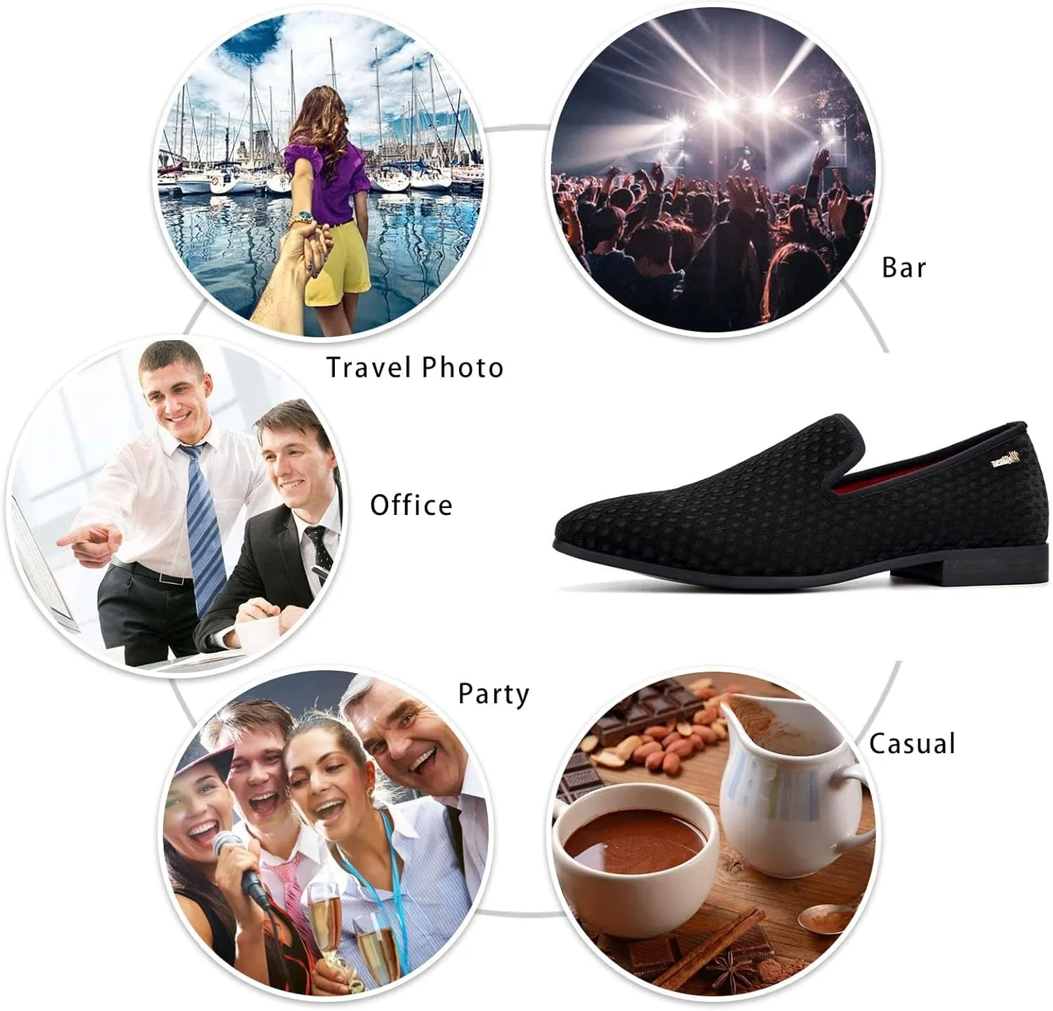 Meijiana Mens Loafers Wedding Dress Shoes Slip-On Loafers for Men Tuxedo Suit Shoes