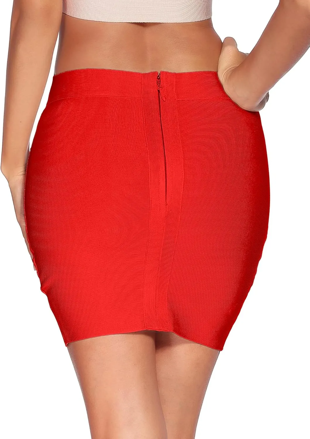 meilun Women's Rayon Bandage Bodycon Mini Skirt