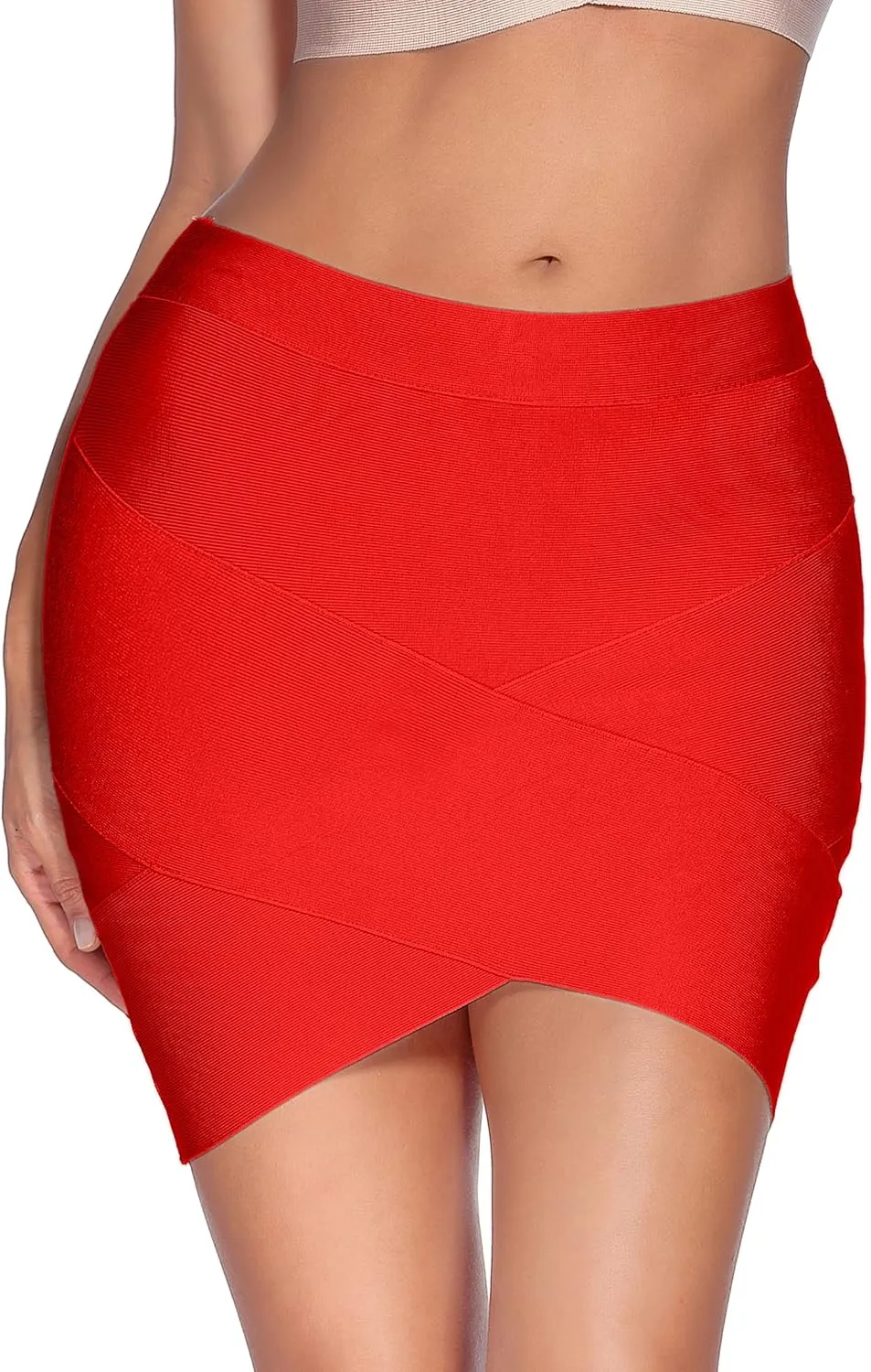 meilun Women's Rayon Bandage Bodycon Mini Skirt