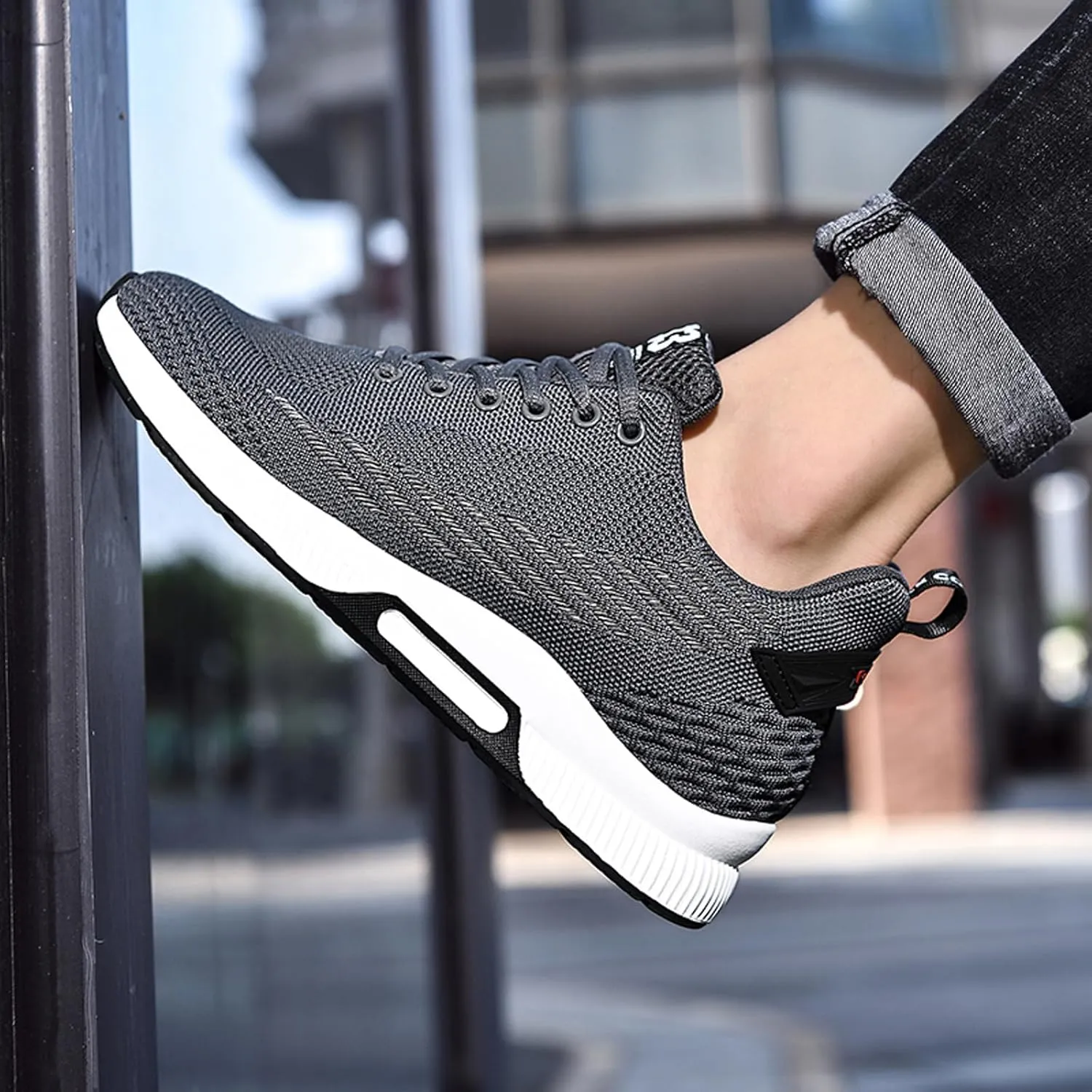 Men Elevator Sneakers Invisible Height Increasing 2.4 Inches Taller Elevator Sports Women Mesh Breathable Outdoor Casual Lace up Fashion Shoes