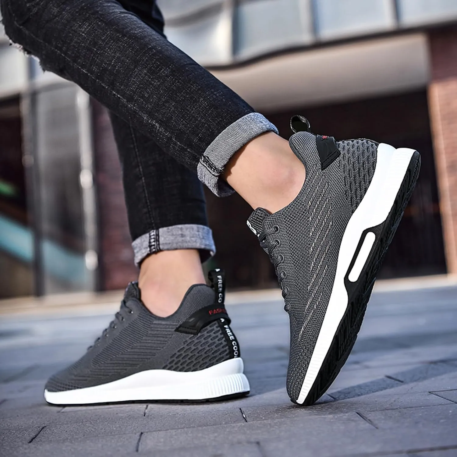 Men Elevator Sneakers Invisible Height Increasing 2.4 Inches Taller Elevator Sports Women Mesh Breathable Outdoor Casual Lace up Fashion Shoes