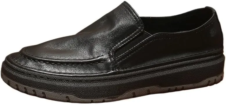 Men-Slip on Summer Walking Moccasins Casual Shoes for Men's Outdoor Activities Comfortable Cowhide Soles Non-Slip Walking Loafers Shoes for Driving Wedding Indoor Size