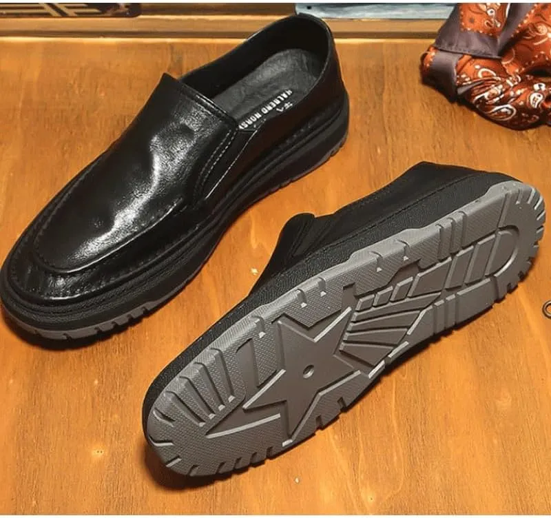Men-Slip on Summer Walking Moccasins Casual Shoes for Men's Outdoor Activities Comfortable Cowhide Soles Non-Slip Walking Loafers Shoes for Driving Wedding Indoor Size