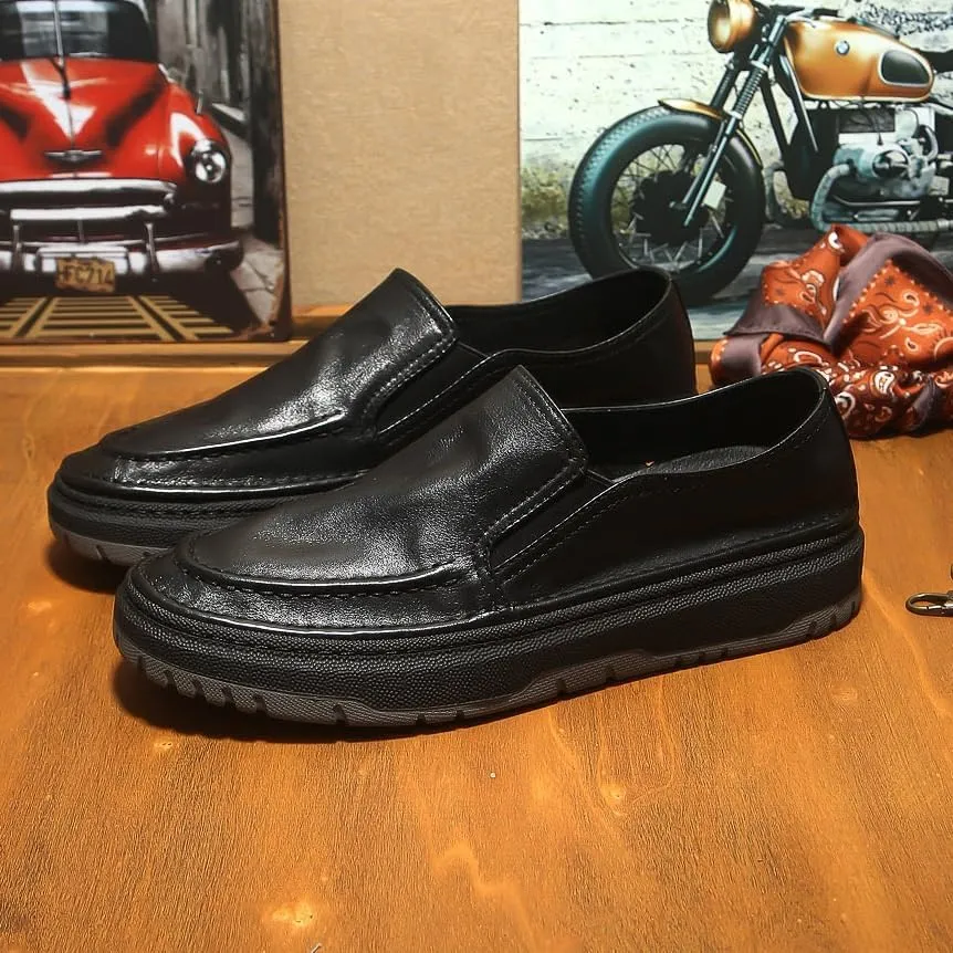 Men-Slip on Summer Walking Moccasins Casual Shoes for Men's Outdoor Activities Comfortable Cowhide Soles Non-Slip Walking Loafers Shoes for Driving Wedding Indoor Size