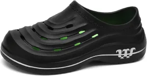 Men's and Women's Arch Support Clogs,Wide Toe Box Non-Slip Beach Slippers,Oil Resistant Waterproof Armadillo Chef Shoes, Slip-on Garden Shoes Lightweight Kitchen Clogs with Removable Cushion Footbed
