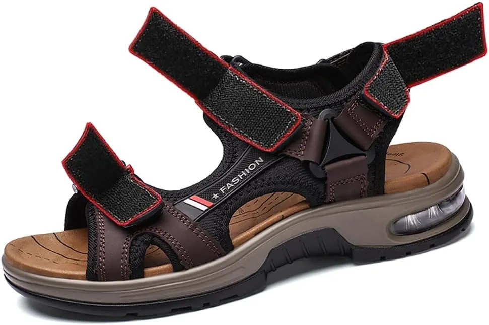 Mens Athletic Sandals Open Toe Hiking Outdoor Non-slip Sandals Air Cushion Sport Casual Beach Sandals